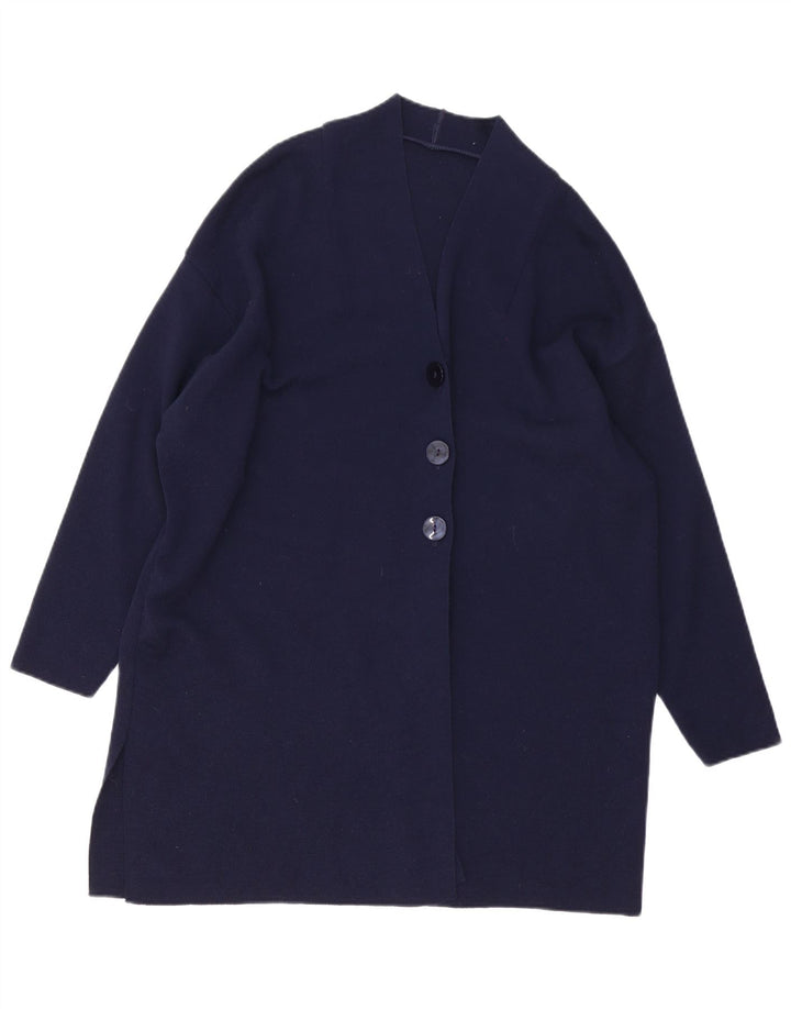 Marks & Spencer Dame Longline Cardigan Sweater UK 12 Medium Navy Blue