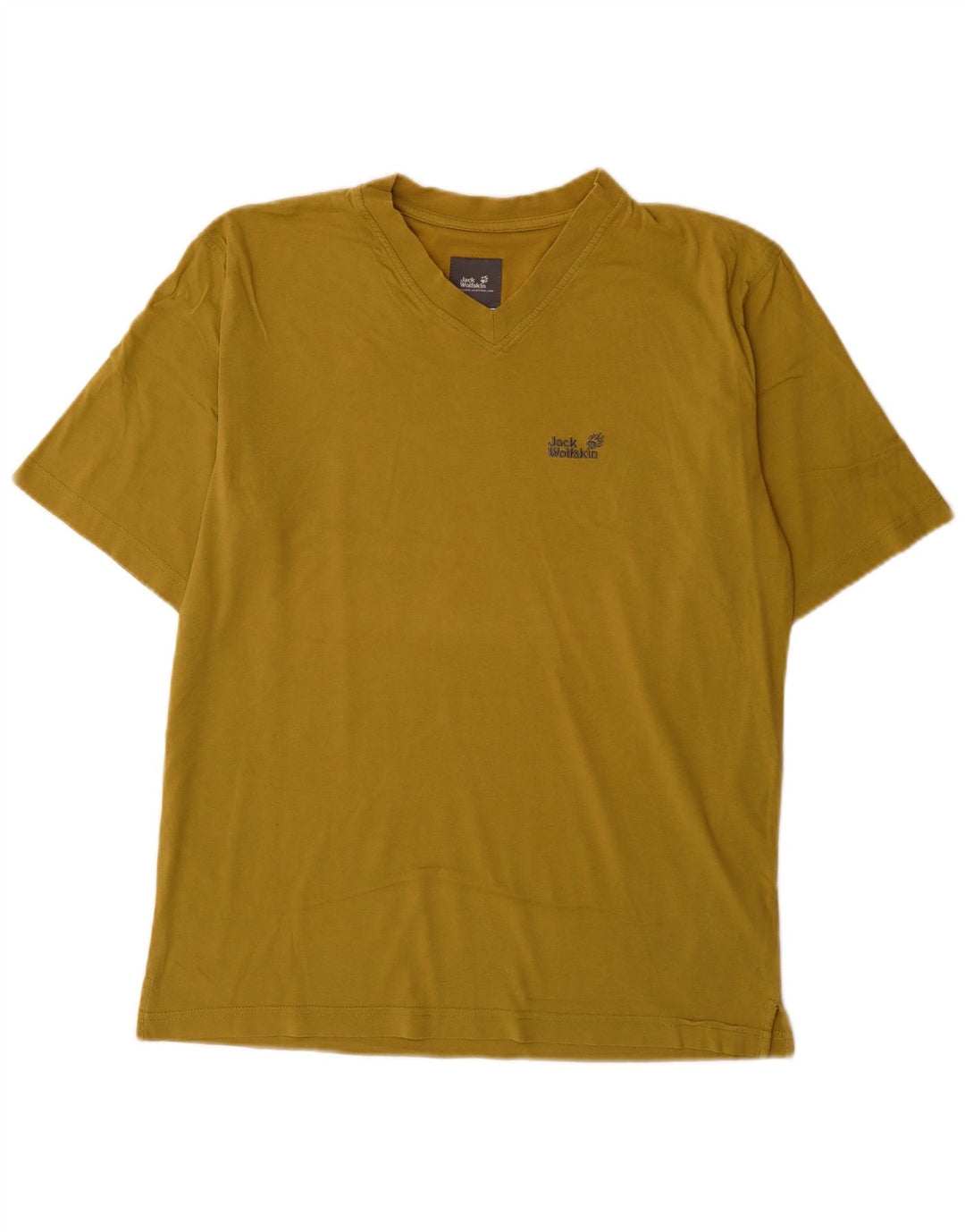 Jack Wolfskin Herre T-shirt Top Medium Khaki Bomuld