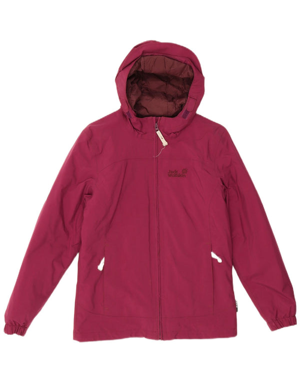 Jack Wolfskin piger grafisk hættejakke vindjakke 11-12 år Pink