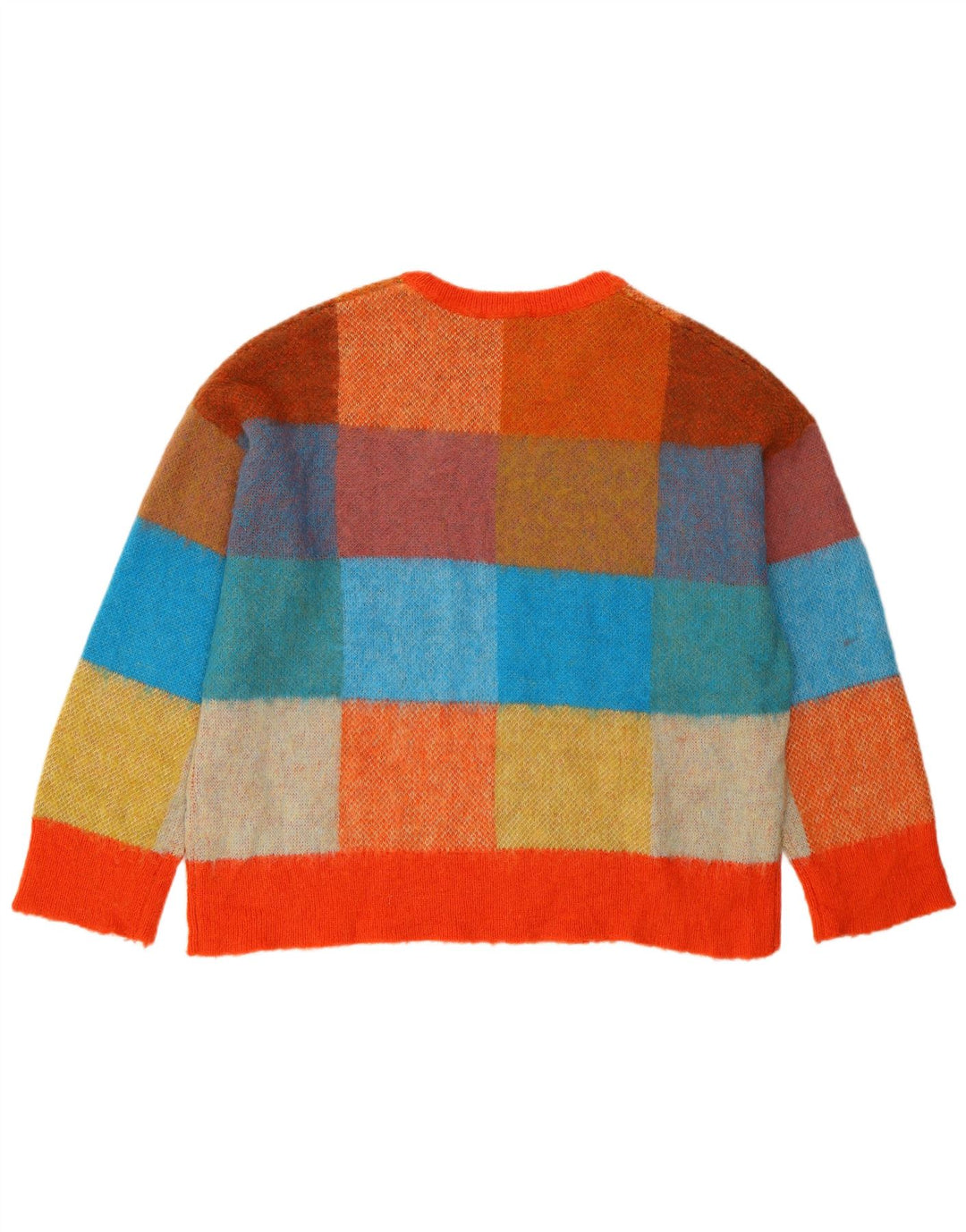 Desigual Dame Crew Neck Jumper Sweater UK 16 Stor flerfarvet akryl