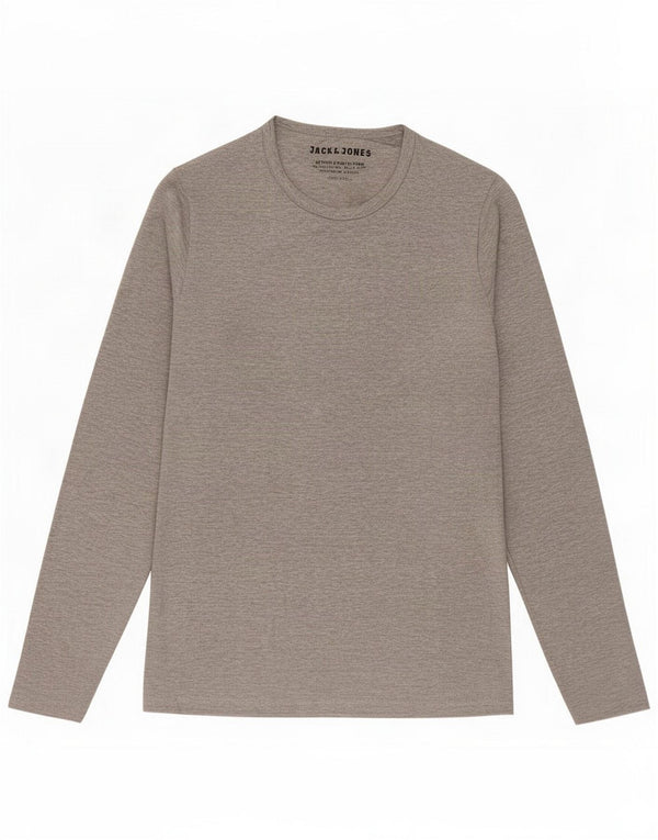 Jack & Jones Herre top Langærmet Medium Grey Flecked Bomuld