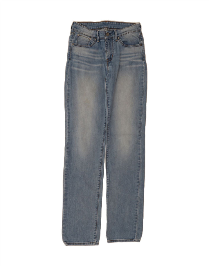 LEVI'S Womens Straight Jeans W27 L33 Blue Cotton Vintage Levi's and Second-Hand Levi's from Messina Hembry 
