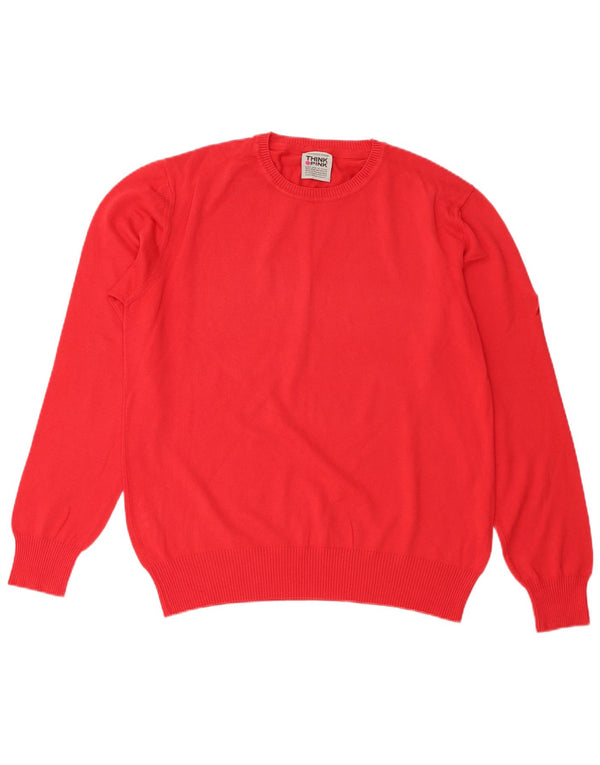 Tænk Pink Herre Crew Neck trøje Sweater Large Red