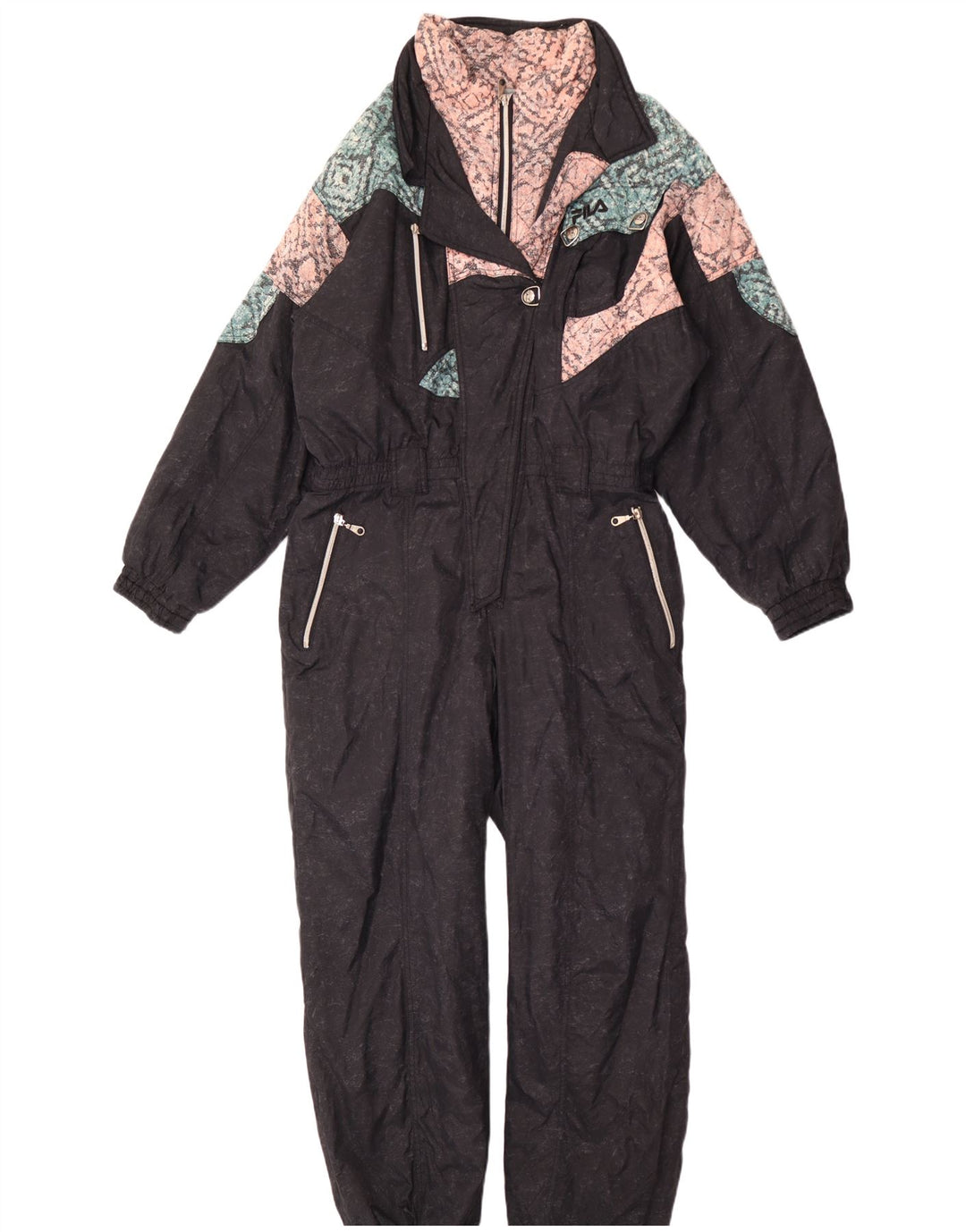 Fila Dame Ski Jumpsuit IT 48 XL Sort Colourblock