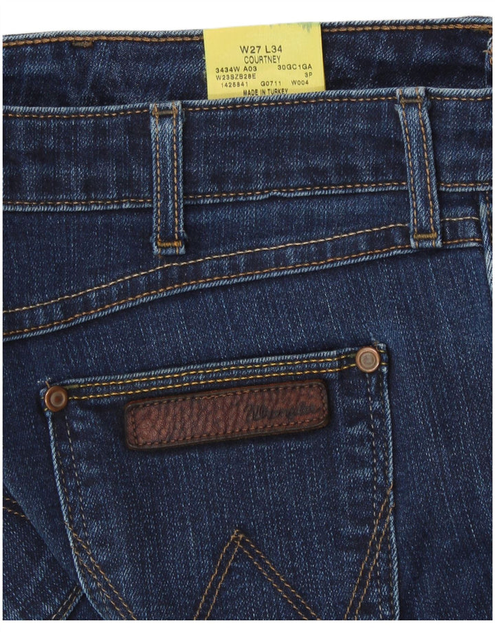 WRANGLER Dame Slim Jeans W27 L31 Blå Bomuld