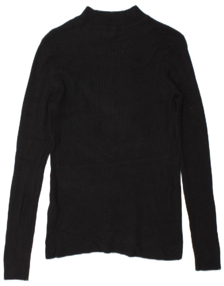 Marks & Spencer Dametop Langærmet UK 14 Medium Sort Viscose