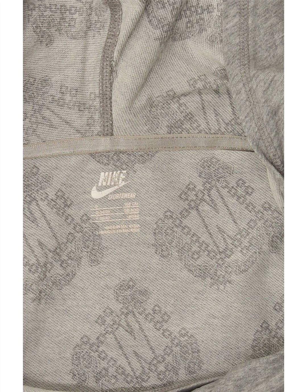 Nike Dame Hættetrøje UK 8/10 Small Grey Flecked
