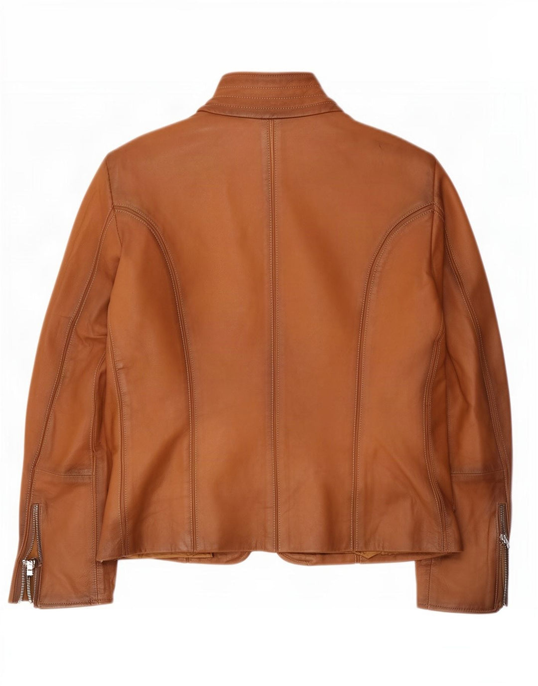 Vintage dame læderjakke IT 48 XL Brun