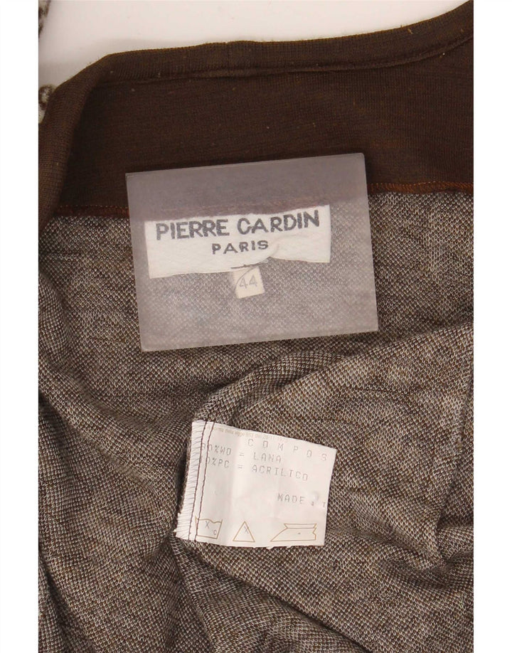 Pierre Cardin Dame Gilet IT 44 Medium Brun Animal Print Uld