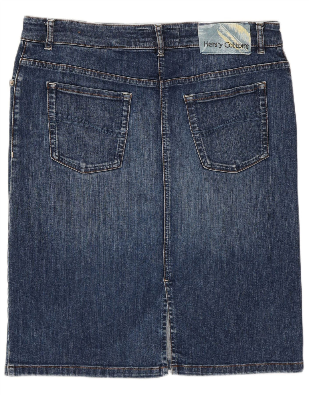 Henry Cottons Dame Denim Nederdel W32 Stor Blå Bomuld