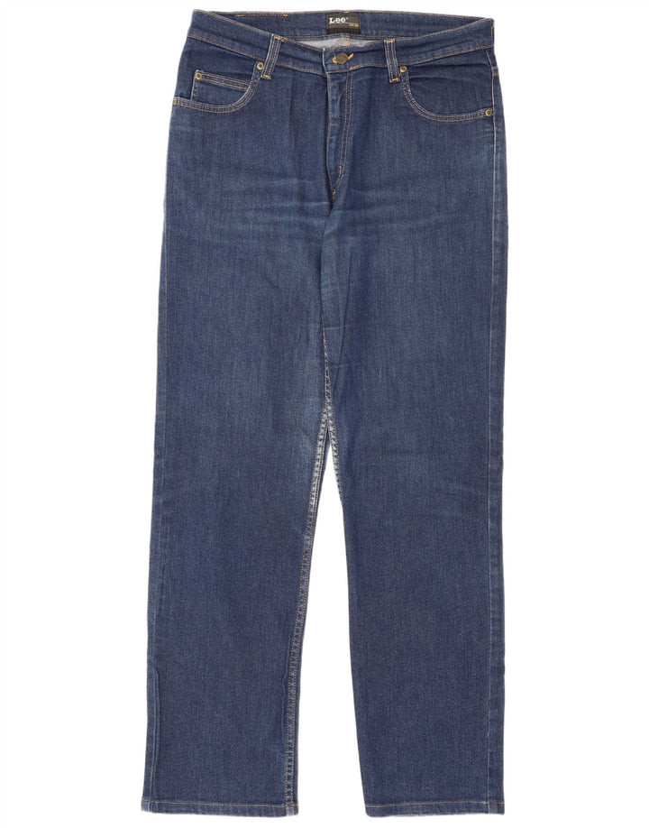Lee Mens Brooklyn Straight Jeans W34 L34 Blå Bomuld