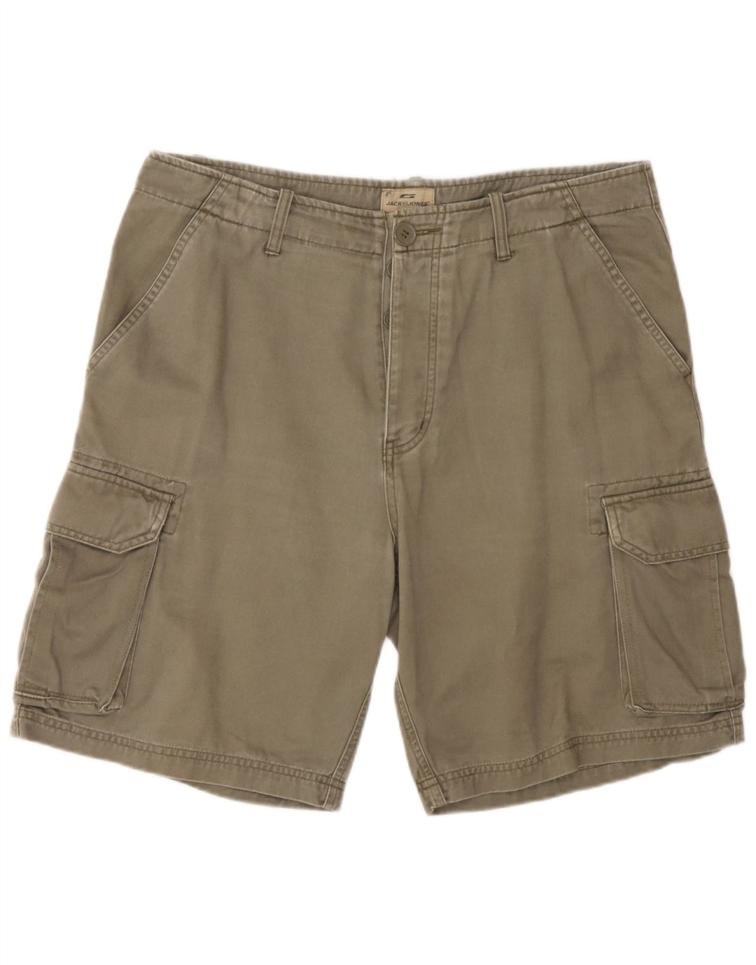 Jack & Jones Herre Cargo Shorts Large W34 Khaki Bomuld