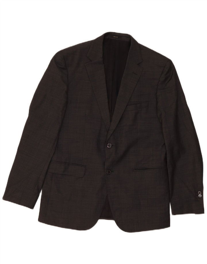Massimo Dutti Herre 2-knaps blazerjakke EU 52 Stor Grå Uld