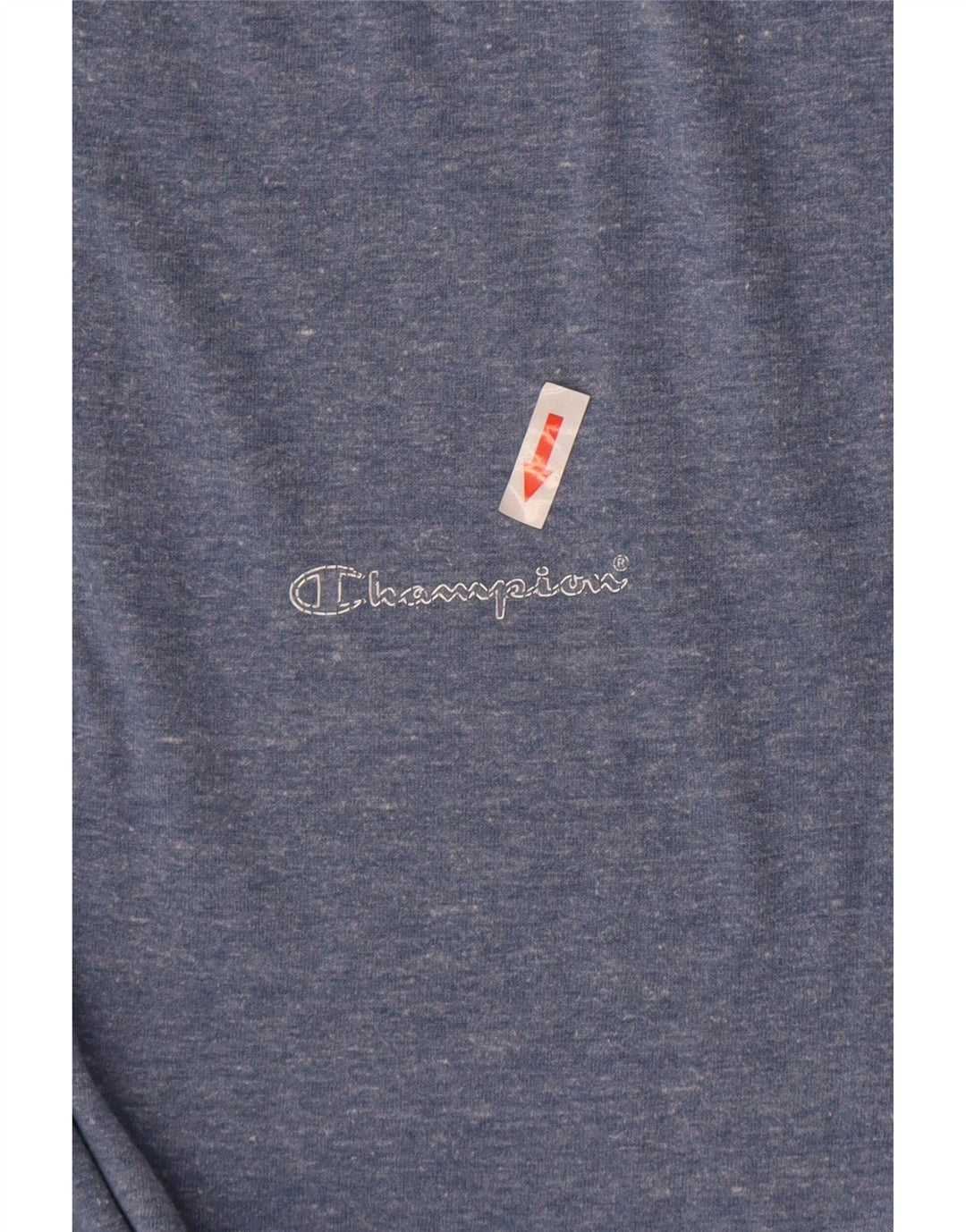 Champion Herre T-Shirt Top XL Blå Flecked Bomuld