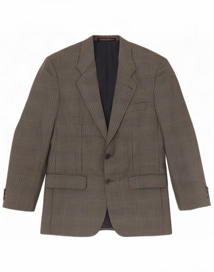 Marks & Spencer Herre St. Michael Blazer Jacket UK 38 Medium Green Plaid