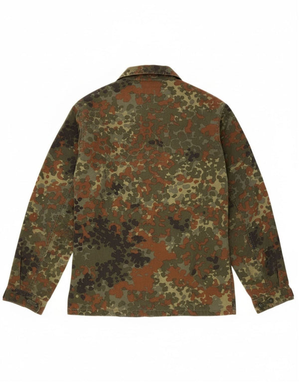 Vintage Herre Tyskland Military Jacket UK 38 Medium Khaki Camouflage Bomuld