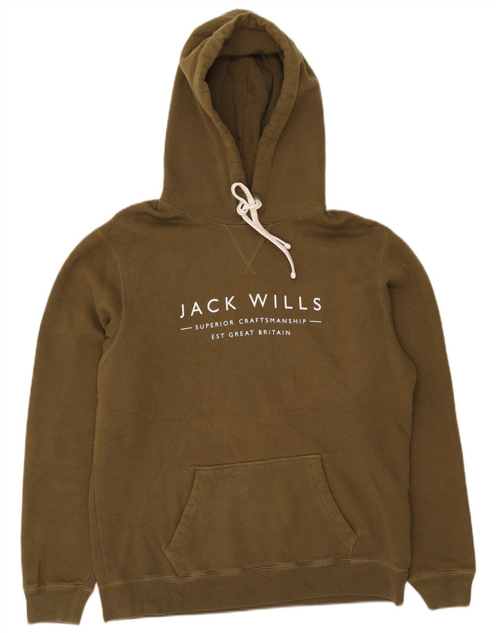 Jack Wills Grafisk hættetrøje til mænd mellemgrøn bomuld