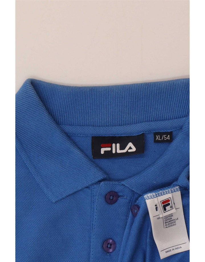 Fila herre poloshirt XL blå bomuld