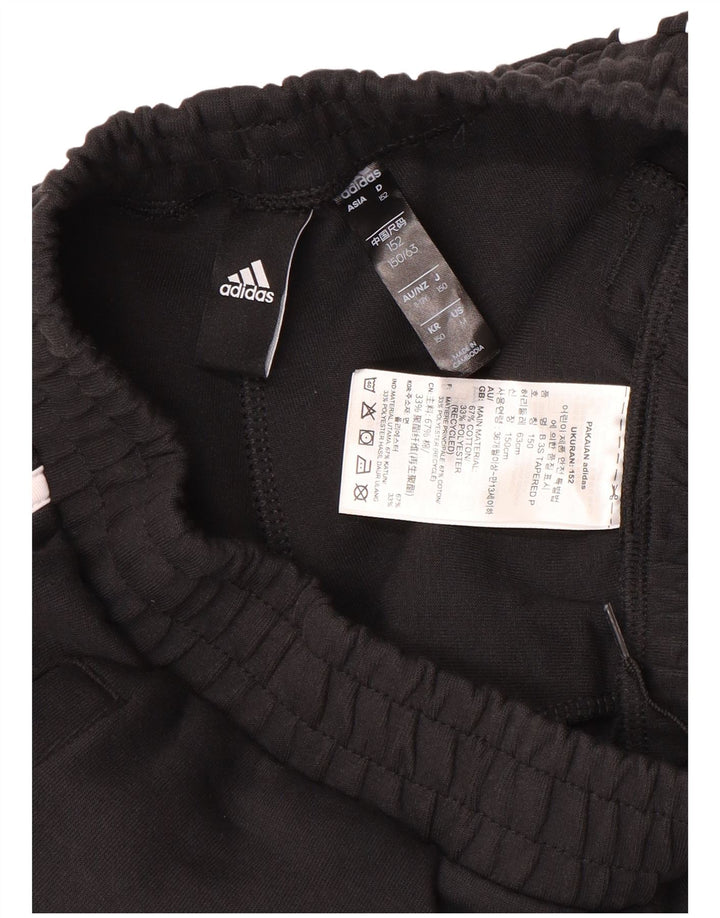 ADIDAS Træningsdragtsbukser til drenge 11-12 år Sort bomuld