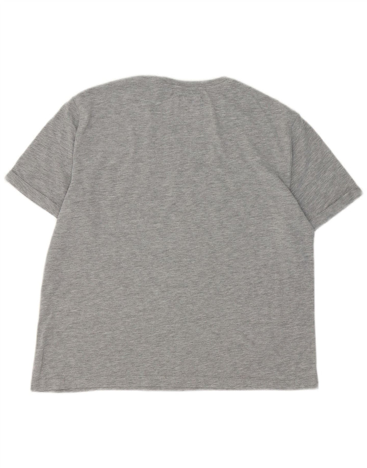 Superdry Grafisk T-shirttop til kvinder UK 12 Mellemgrå bomuld