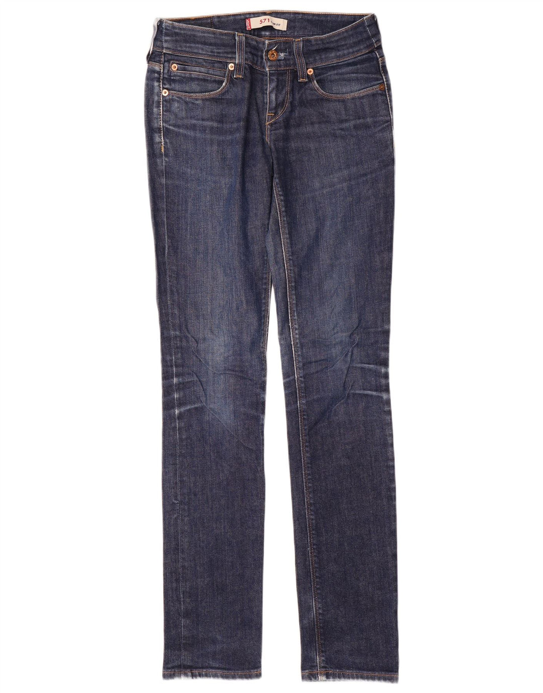 Levi's Dame 571 Slim Jeans W27 L34 Blå Bomuld