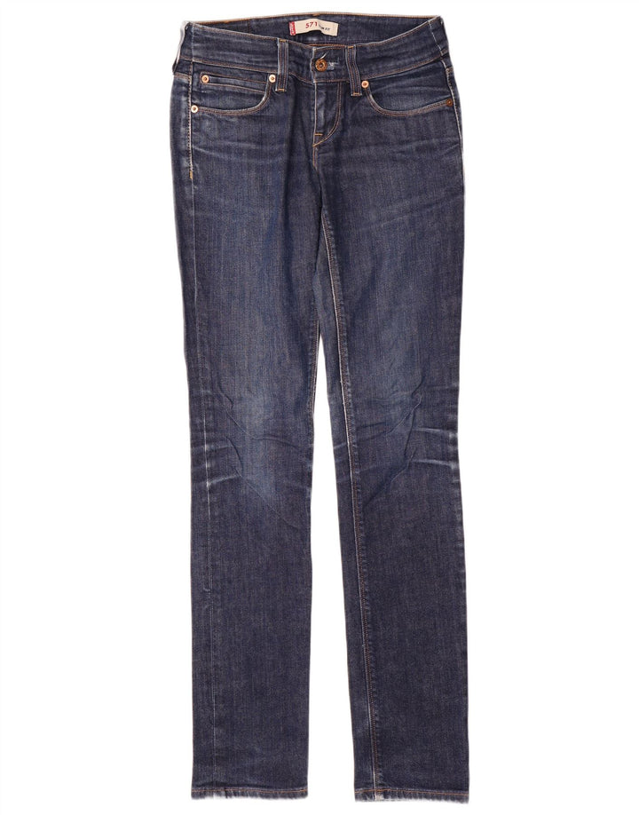 Levi's Dame 571 Slim Jeans W27 L34 Blå Bomuld