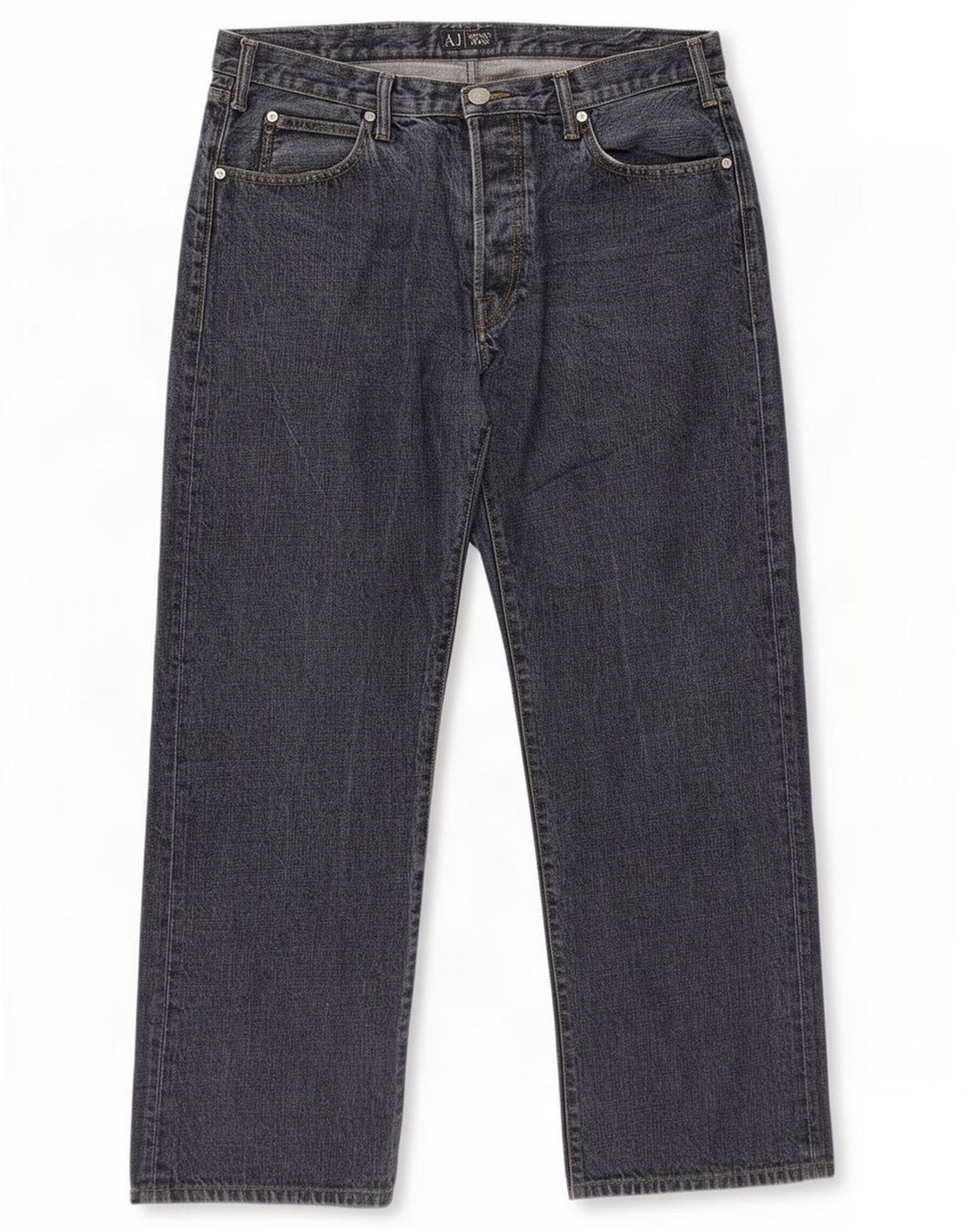 Armani Straight Jeans til mænd W36 L31 Marineblå Bomuld