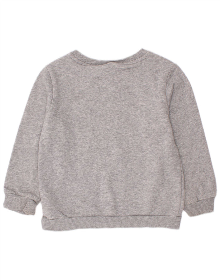 Adidas Boys Graphic Sweatshirt Jumper 2-3 år Grå Flecked Bomuld