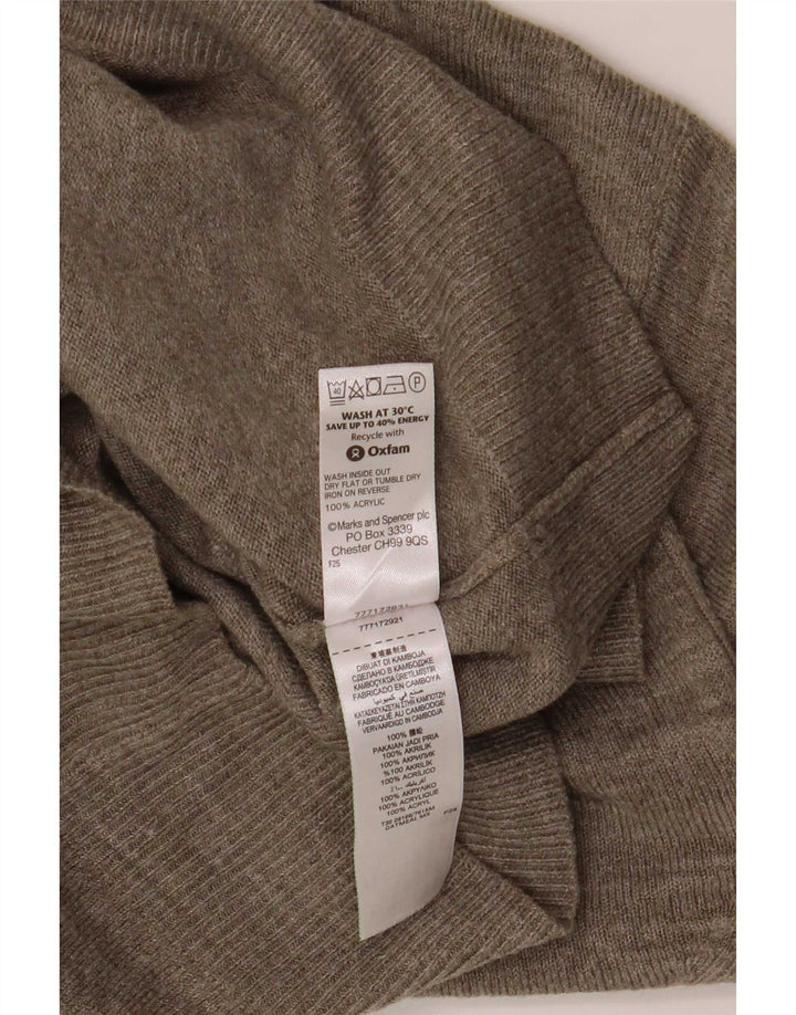 Marks & Spencer Herre V-hals sweater Small Beige Flecked Acryl