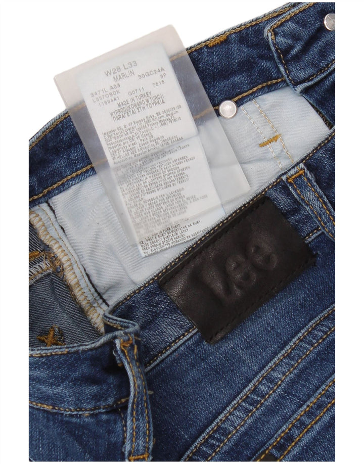 Lee Dame Marlin Straight Jeans W28 L33 Blå Bomuld