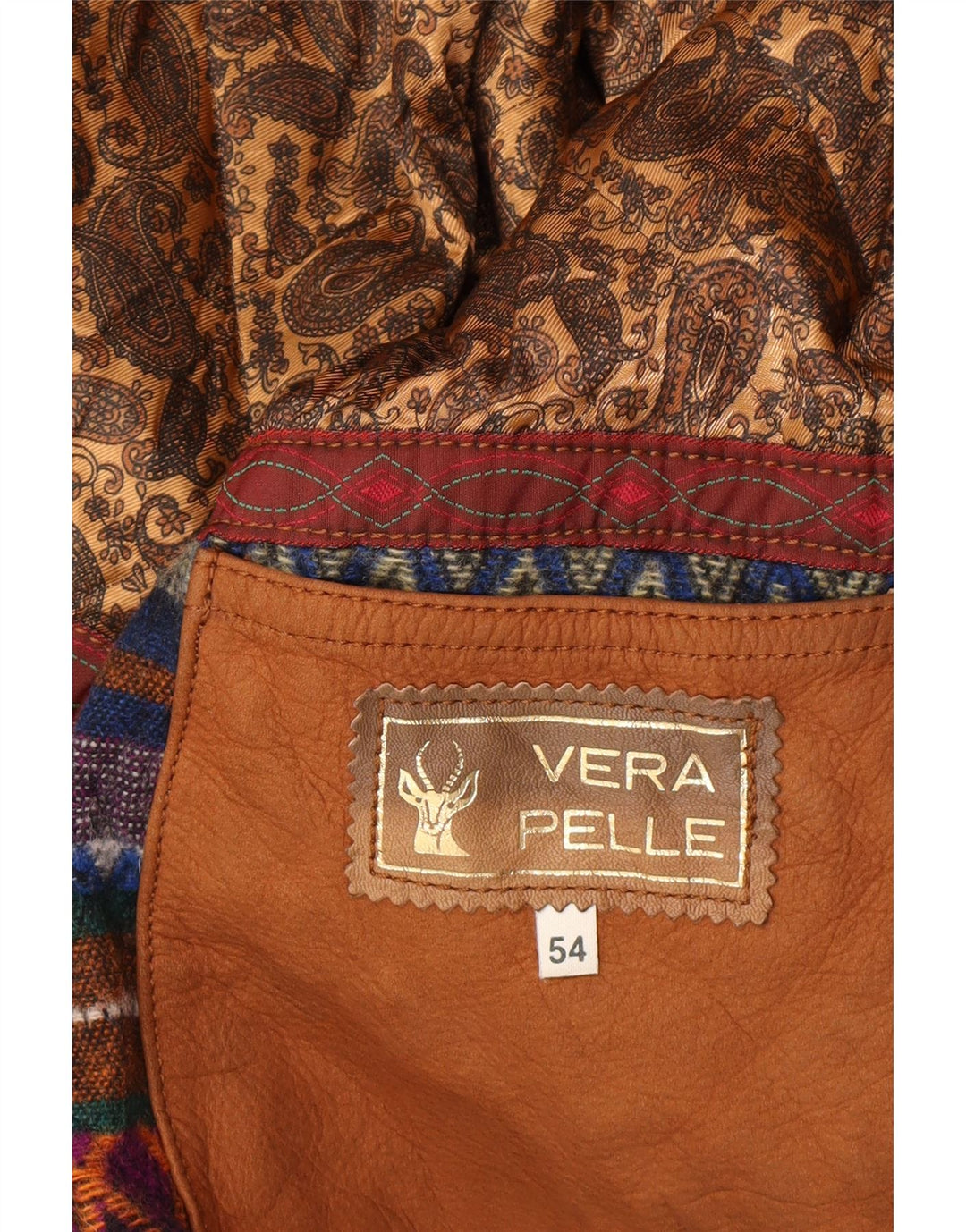 VINTAGE Læderjakke med hætte til mænd EU 54 2XL Brunt læder