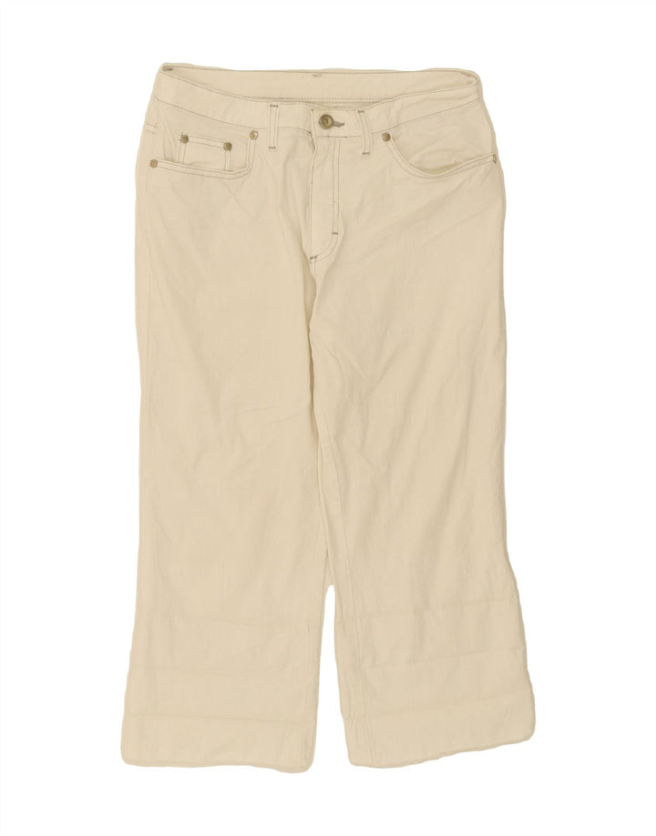 TRUSSARDI Womens Graphic Capri Jeans W30 L21  White Cotton Vintage Trussardi and Second-Hand Trussardi from Messina Hembry 