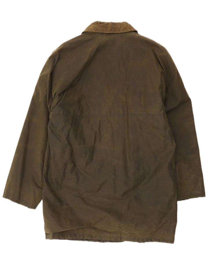 Vintage herre vokset bomuldsfrakke UK 38 Medium Khaki