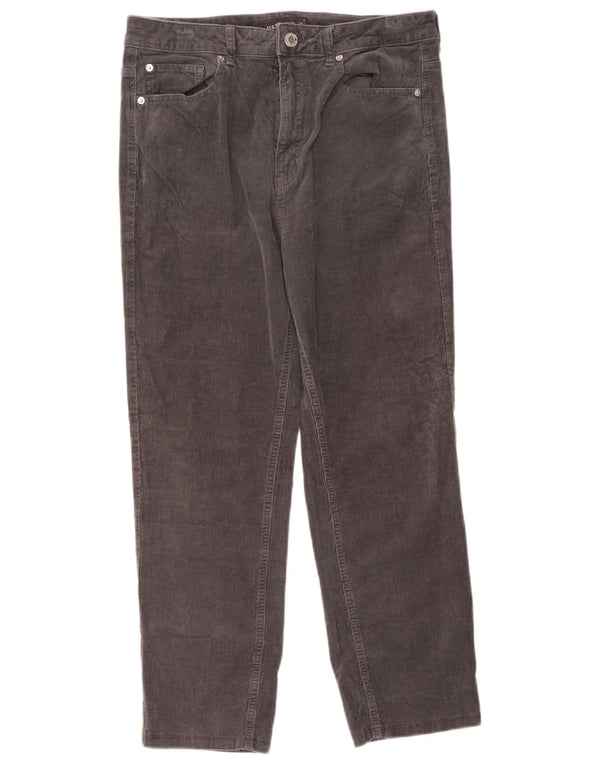 Marks & Spencer Dame Crop Corduroy Bukser UK 16 Large W34 L24 Grå