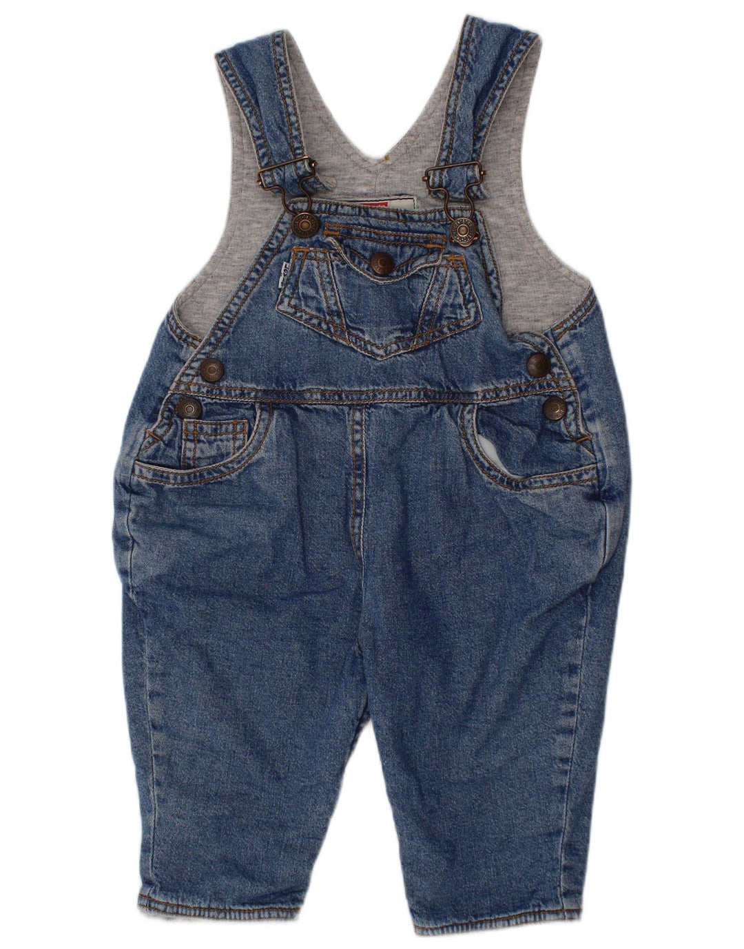 LEVI'S Baby Boys Dungaree Lige jeans 3-6 måneder W24 L8 Blå