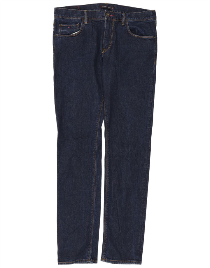 Tommy Hilfiger Herre Bleecker Slim Jeans W34 L34 Marineblå Bomuld