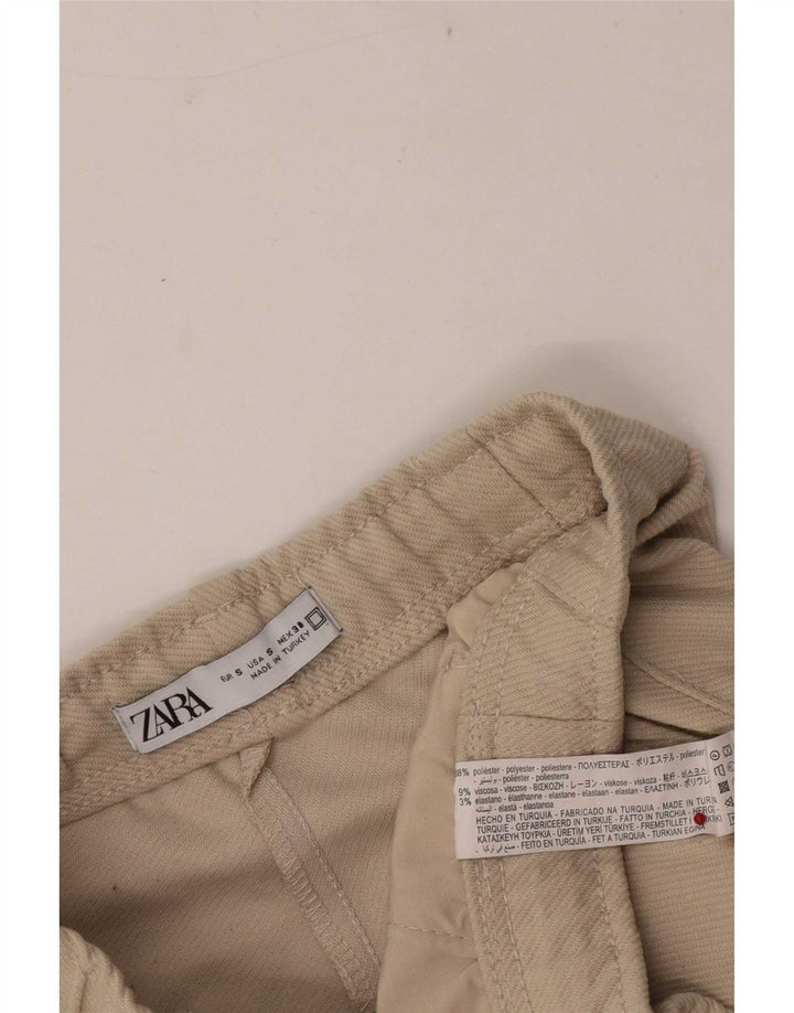 Zara Herre Casual Shorts Små W27 Beige Polyester