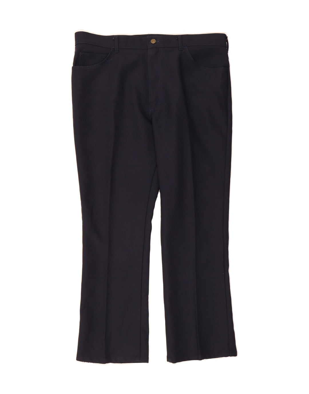 LEE Mens Bootcut Casual Trousers W40 L32 Navy Blue Polyester Vintage Lee and Second-Hand Lee from Messina Hembry 