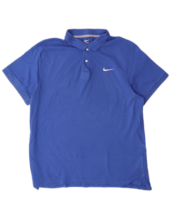 NIKE herre poloshirt XL blå bomuld