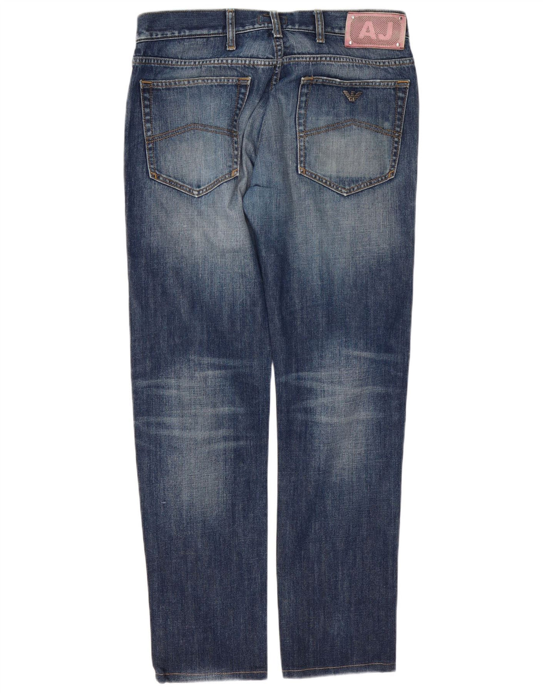 Armani Herre Distressed Slim Jeans W34 L30 Blå Bomuld