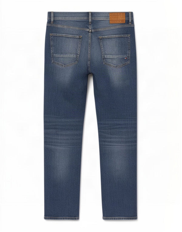Tommy Hilfiger Herre Denton Straight Jeans W36 L32 Blå Bomuld