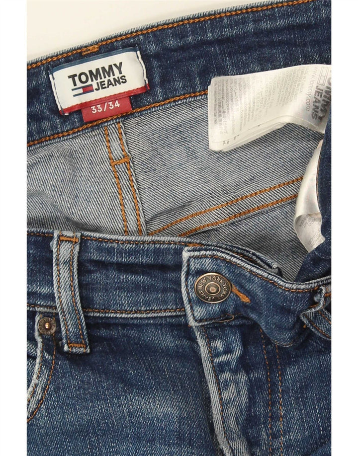 Tommy Hilfiger Straight Jeans til mænd W33 L34 Blå Bomuld