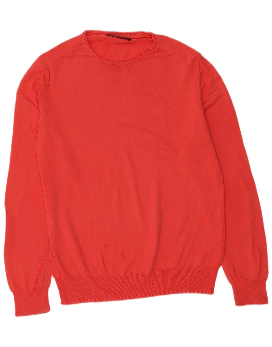 Zara Herre sweater med rund hals, medium rød bomuld