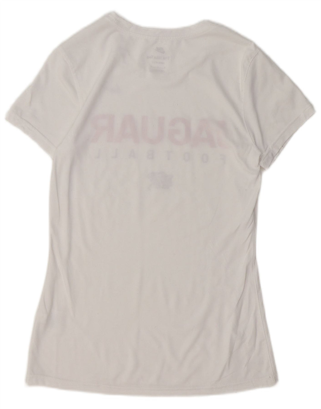 NIKE Dri Fit grafisk T-shirt top UK 10 Lille hvid polyester