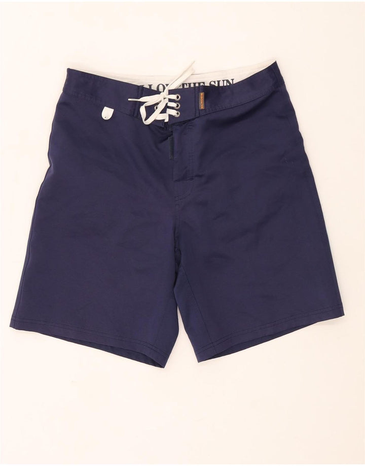 Sundek Herre Regular Fit Grafiske svømmeshorts Medium W30 L8 Blå