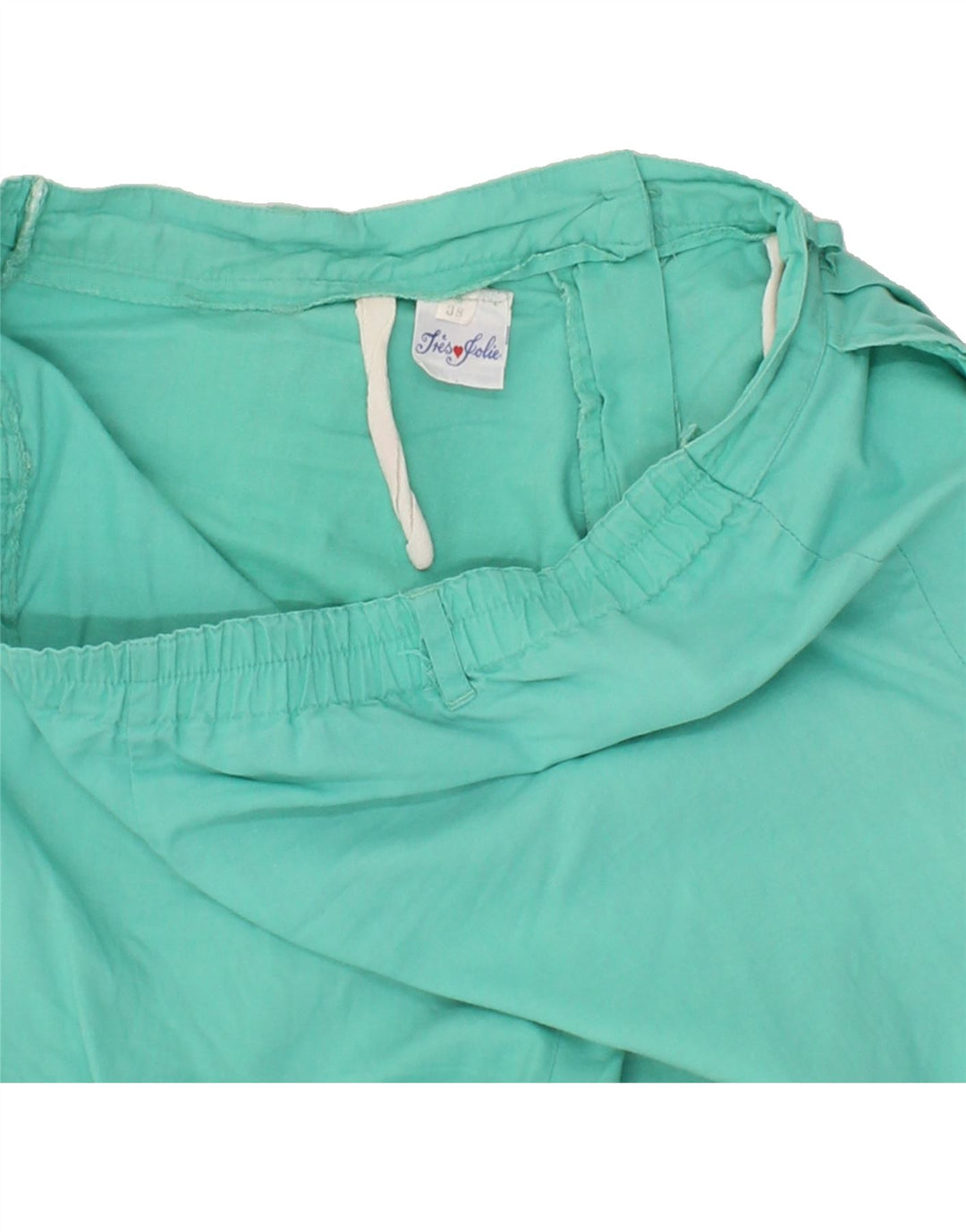 VINTAGE Womens Chino Shorts EU 38 Medium W30  Turquoise Cotton Vintage Vintage and Second-Hand Vintage from Messina Hembry 