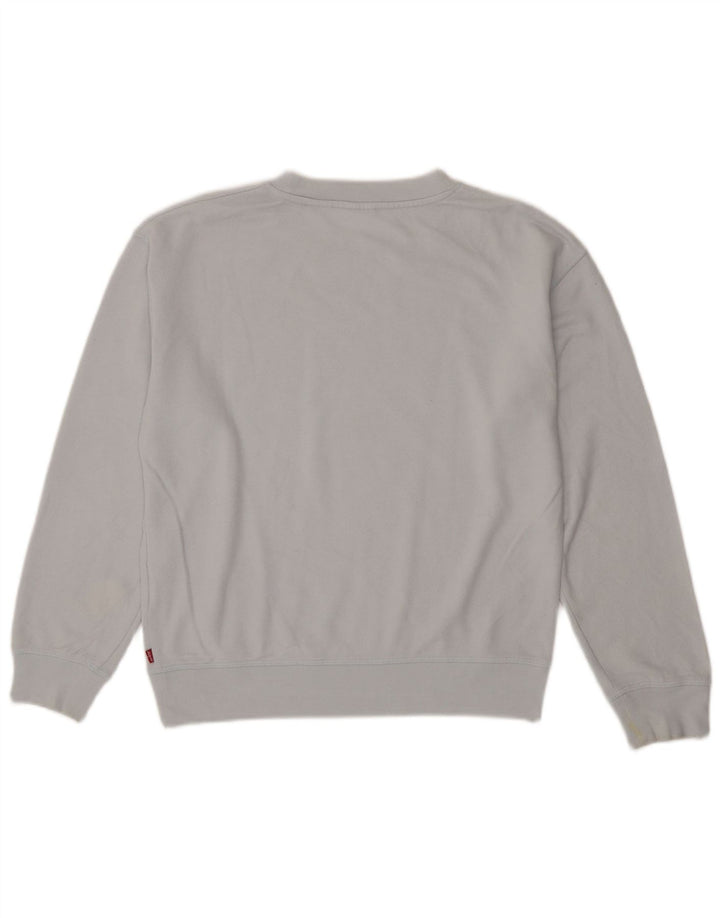 Levi's Grafisk Oversized Sweatshirt Jumper UK 6 XS Blå
