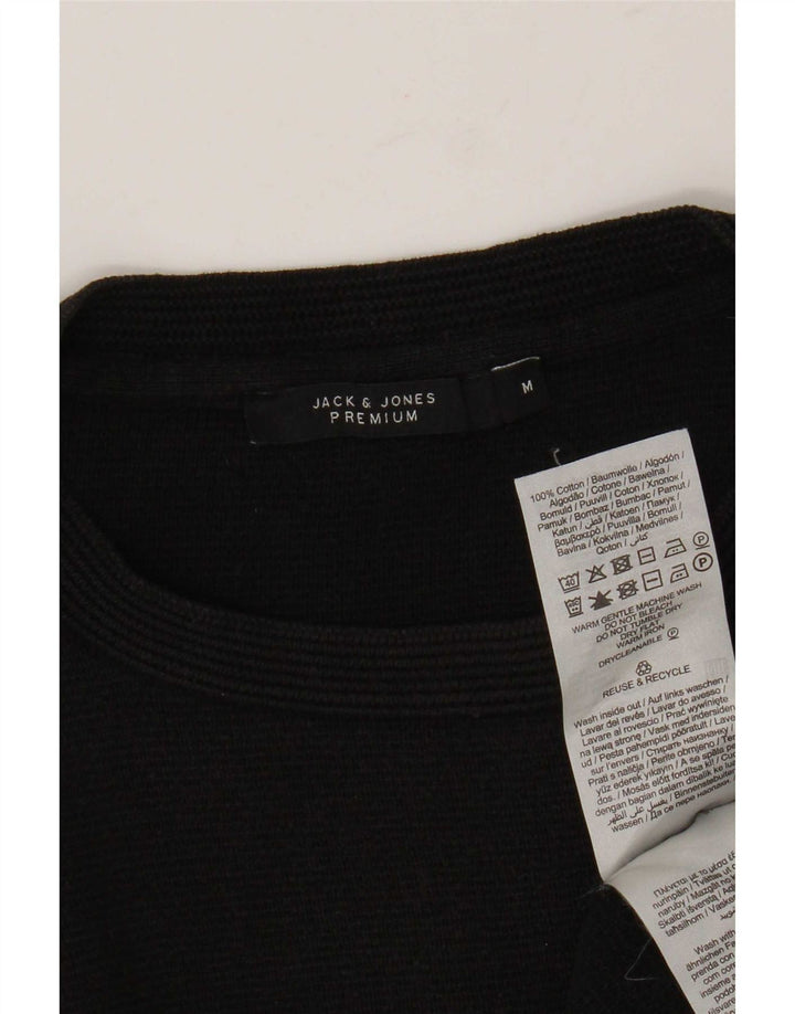 Jack & Jones Herre sweater med rund hals, medium sort bomuld