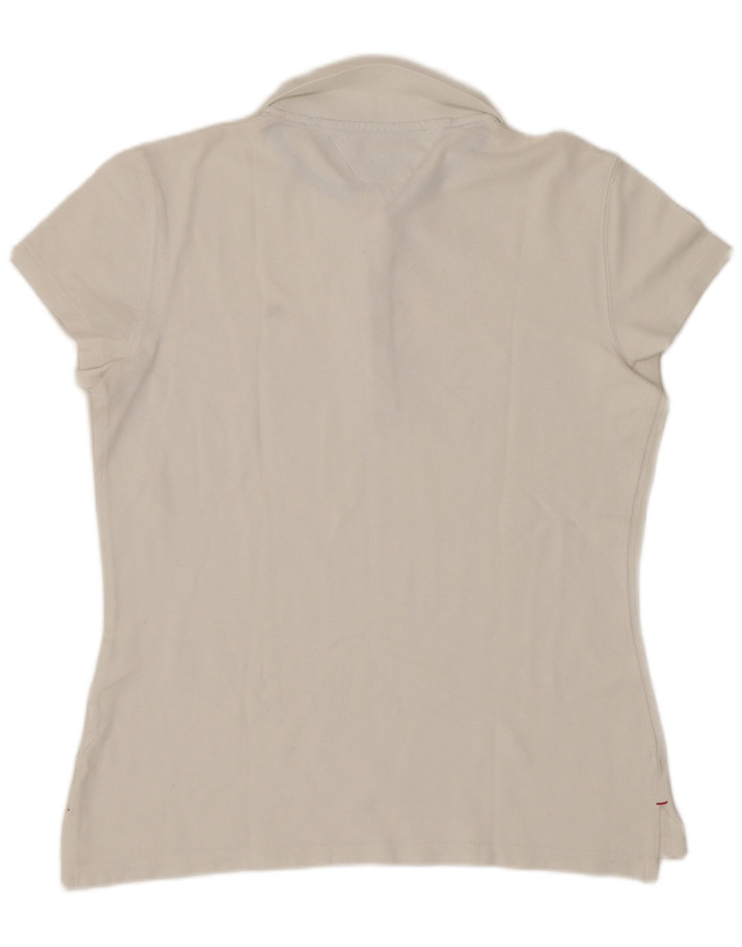 Tommy Hilfiger Dame Slim Fit Polo Shirt UK 12 Medium White
