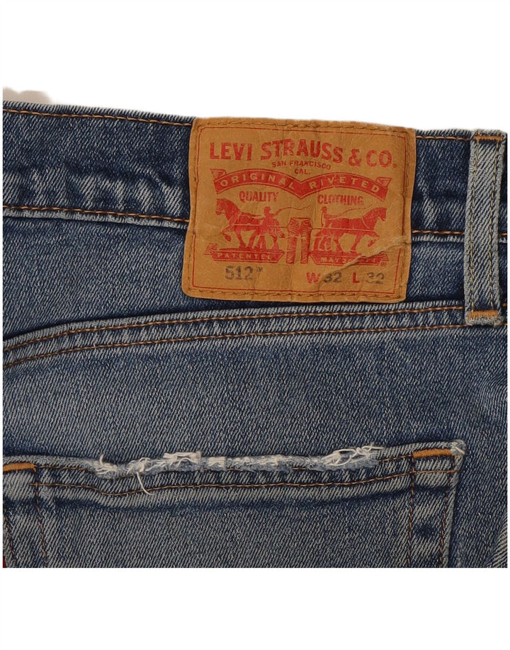 LEVI'S Mens 512 Slim Tapered Jeans W32 L32 Blue Cotton
